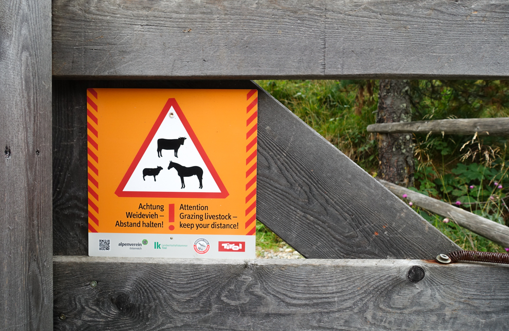 Osttirol waarschuwingshek dieren